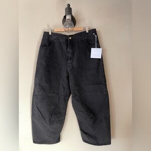 Women’s Black Barrel Denim Pants - Roucha - Size C